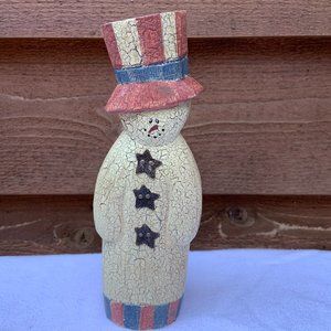 Vintage Americana Line "Wooden Snowman"